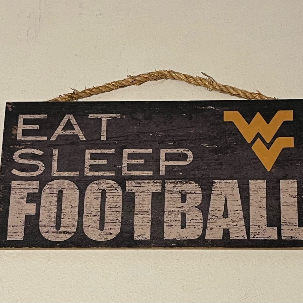 West Virginia University Blue and Gold Wall Sign